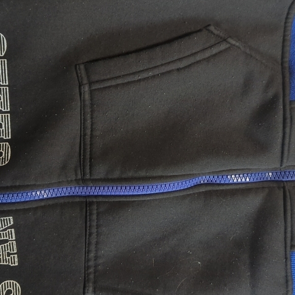 Fast Track zip Beach Style LA warm fleece black full zip up hoodie. Sz XXL - Picture 5 of 9